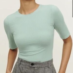 Reformation Everet Knit Top in mint green